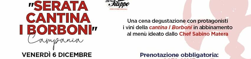 I Racconti di Filippo – Cantina “I Borboni” – Venerdì 6 Dicembre